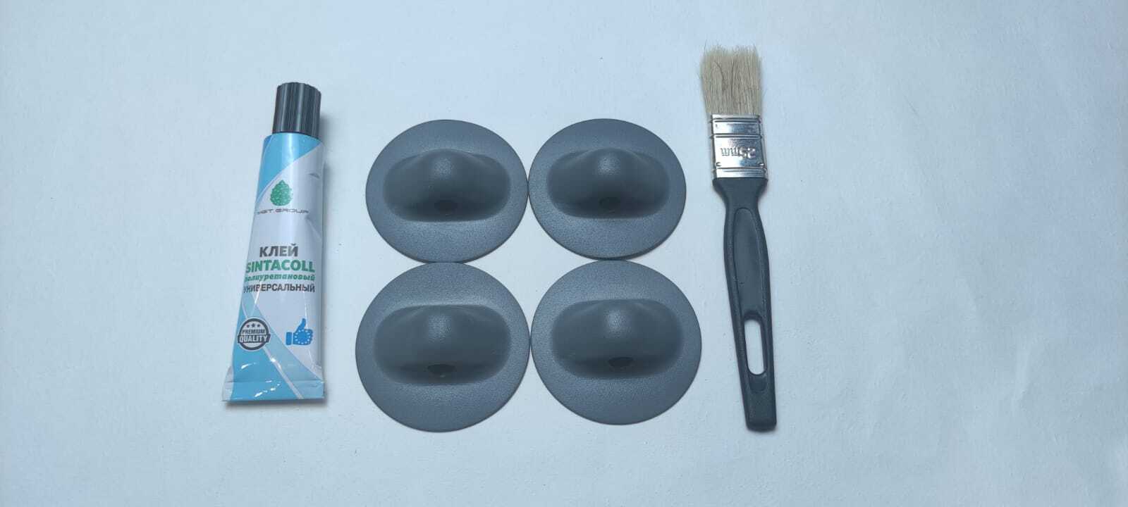 4 малые шайбы леера для лодки ПВХ/Малые шайбы леера/клей/кисточка/Набор для тюнинга лодки